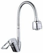 Смеситель с гибким изливом Frap F43701-B, латунь, цвет хром