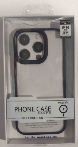 Чехол Case для Apple iPhone 16 Pro фиолетовый-прозрачный