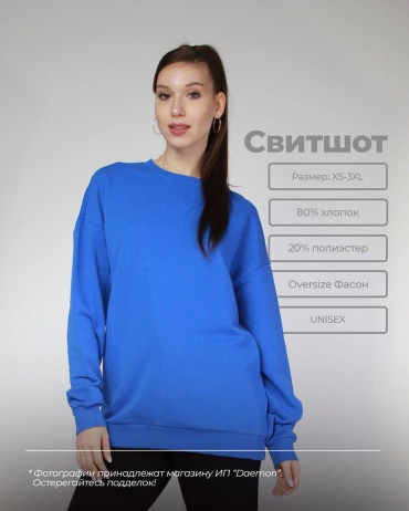 Свитшот DAEMON синий