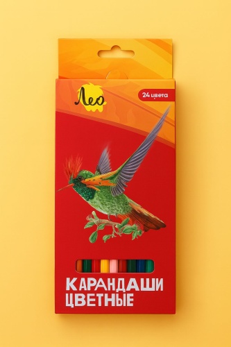 Цветной карандаш Лео форма шестигранная 24 шт
