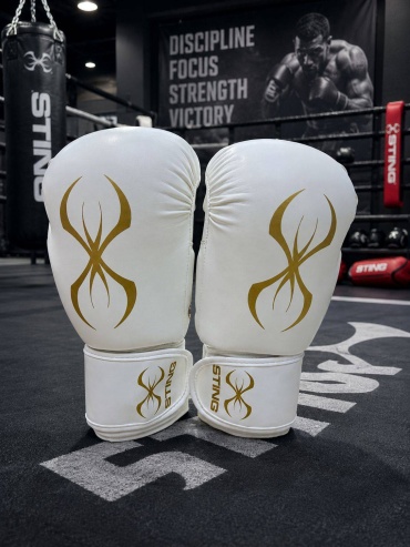 Боксерские перчатки STING 10 oz белый