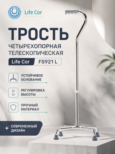 Life Cor трость FS921L серый L