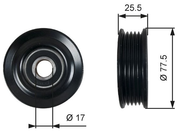 Gates ролик T38478