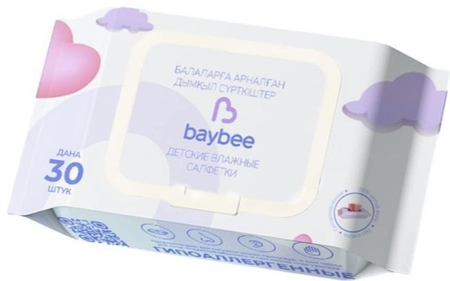 Baybee Влажные салфетки 30 шт