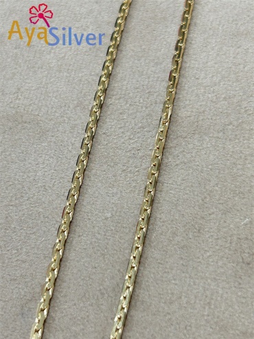 AyaSilver AS10-8371 длина 60 см, вес 11.69 г золото, плетение якорное