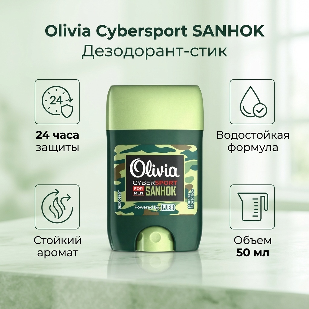 OLIVIA Cybersport SANHOK дезодорант для мужчин 50 мл