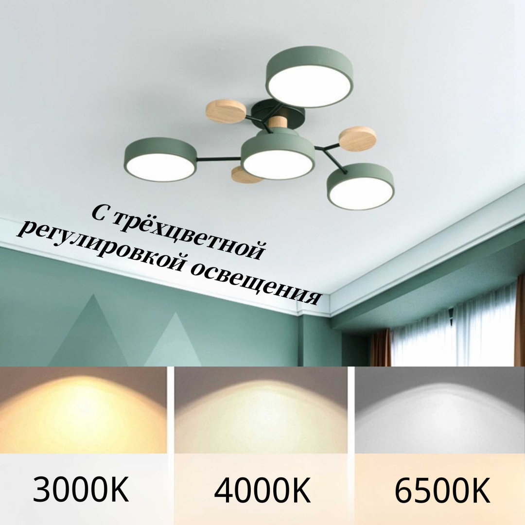 Люстра потолочная LED, кол-во ламп: 4 шт