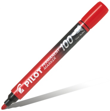 Маркер PILOT 100" SCA-100-B, 1 шт, 1 мм, красный