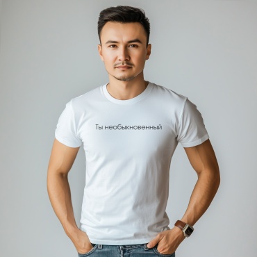 Футболка QSPARK «Ты необыкновенный» белый