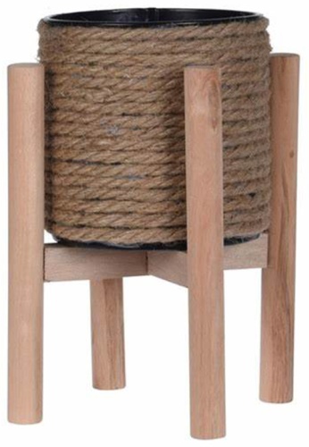 Кашпо для дома, для балкона ProGarden Jute On Legs 1.3 л, дерево, металл