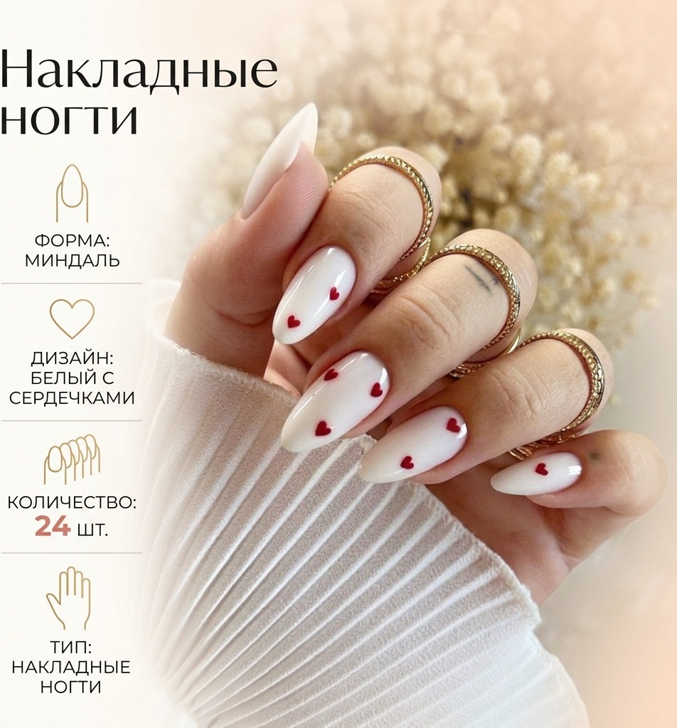 Накладные ногти 30402327_340485233 24 шт