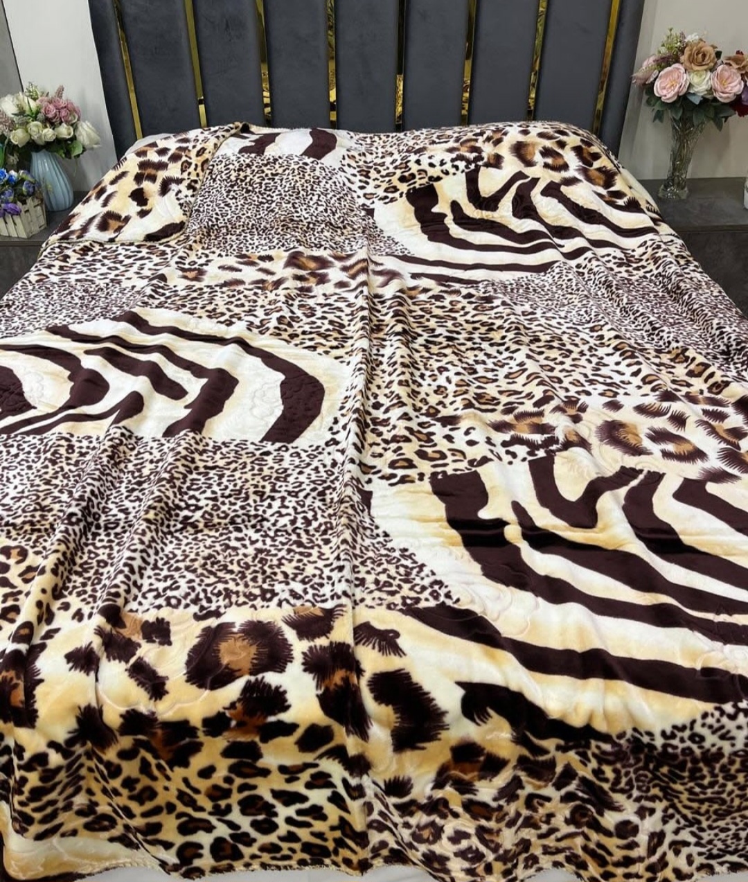 Плед Home Textile 200х230 см, бамбук, плюш, мультиколор