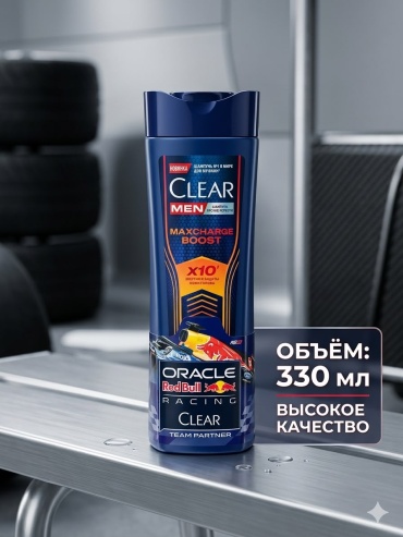 Clear men шампунь maxcharge boost шампунь 330 мл