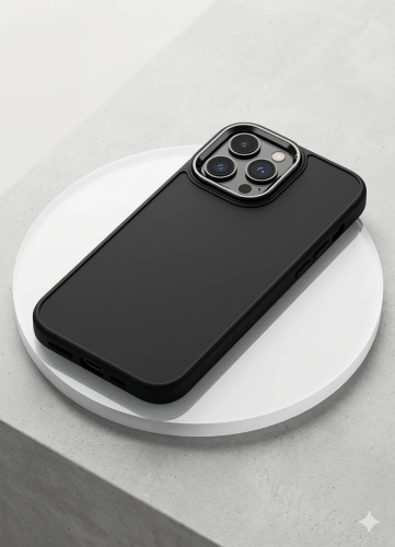 Чехол Space для Apple iPhone 14 Pro Max черно-прозрачный