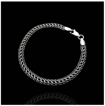 FATI&co 631247095 длина 21 см, вес 13.1 г серебро, плетение питон