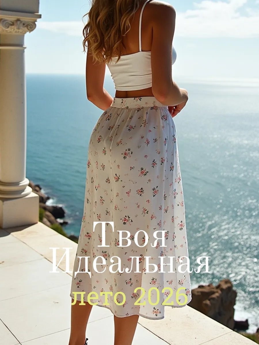 Прямая юбка R&R Designs белый