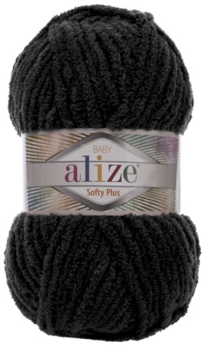 Моток Alize Softy Plus 60 черный 120 м 100 г
