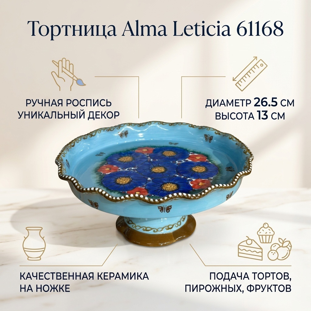 Alma тортница Leticia Leticia 61168 круглая 1 шт