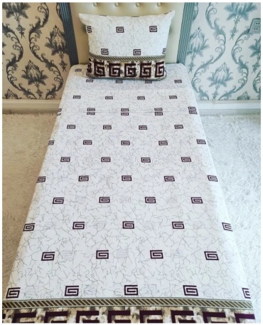 Комплект Туркменский текстиль Infinity 1.5-спальный флатон, 1 наволочка: 65x65 см