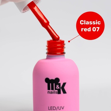 M&K nails гель-лак Classic Red 07 камуфлирующее 10 мл