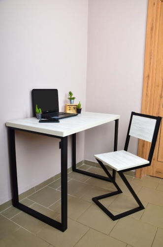 Стол компьютерный Еcoloft 0909, 100х60x70 см, белый