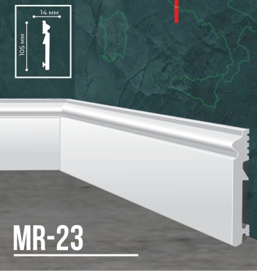 MARRIONI плинтус MR23 цвет белый, 2000х14х105 мм