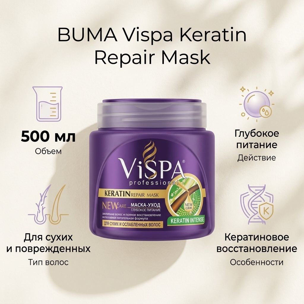 BUMA Vispa Keratin Repair Mask маска 500 мл