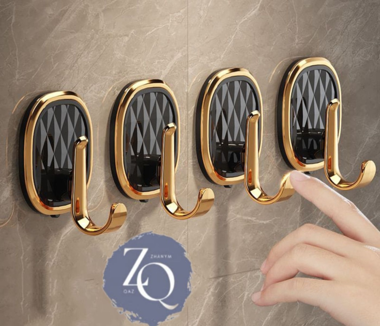 Набор крючков ZQ Black gold 4 шт, пластик