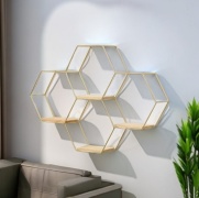 Декоративная Полка RAZZO Соты, золотистый