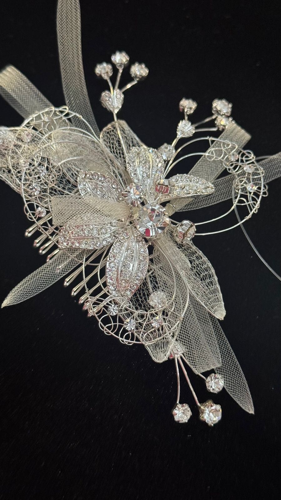 Заколка Petali M серебристый