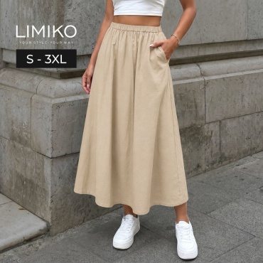 Юбка трапеция LIMIKO бежевый