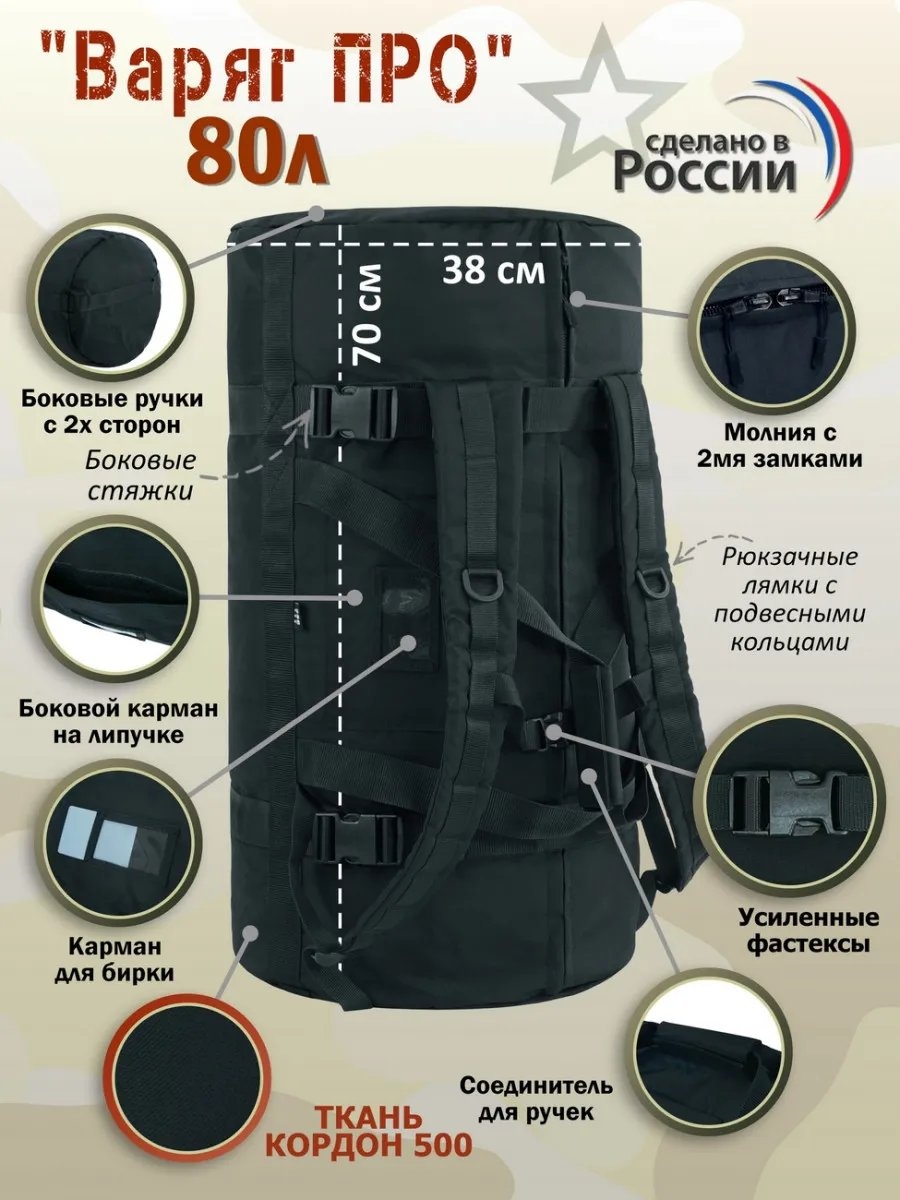 Рюкзак A&P Групп полиэстер черный