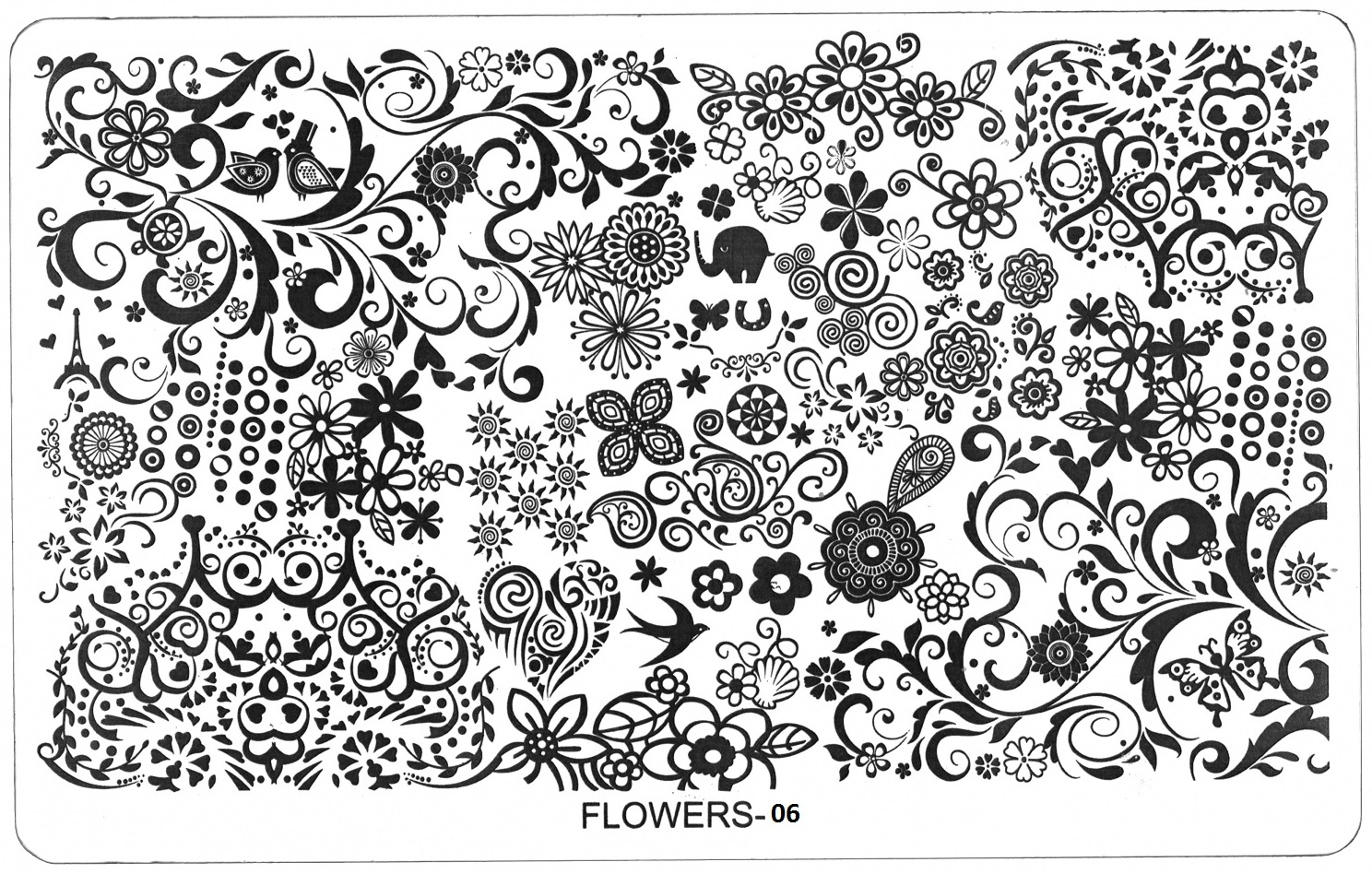 Pinky пластины FLOWERS 06