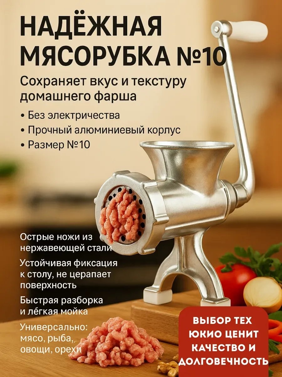 Мясорубка ручная 604219029, алюминий