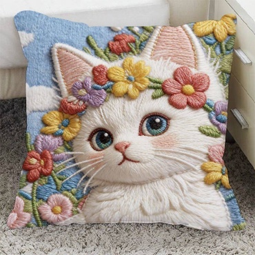 Подушка декоративная прИНцЕССА 45x45 см, Котенок