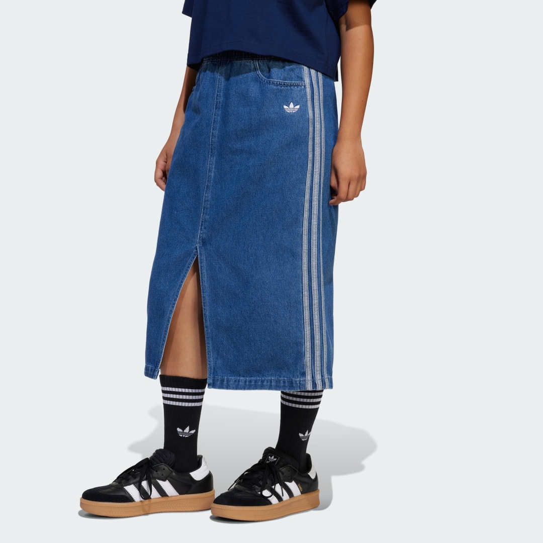 Джинсовая юбка adidas SKIRT синий