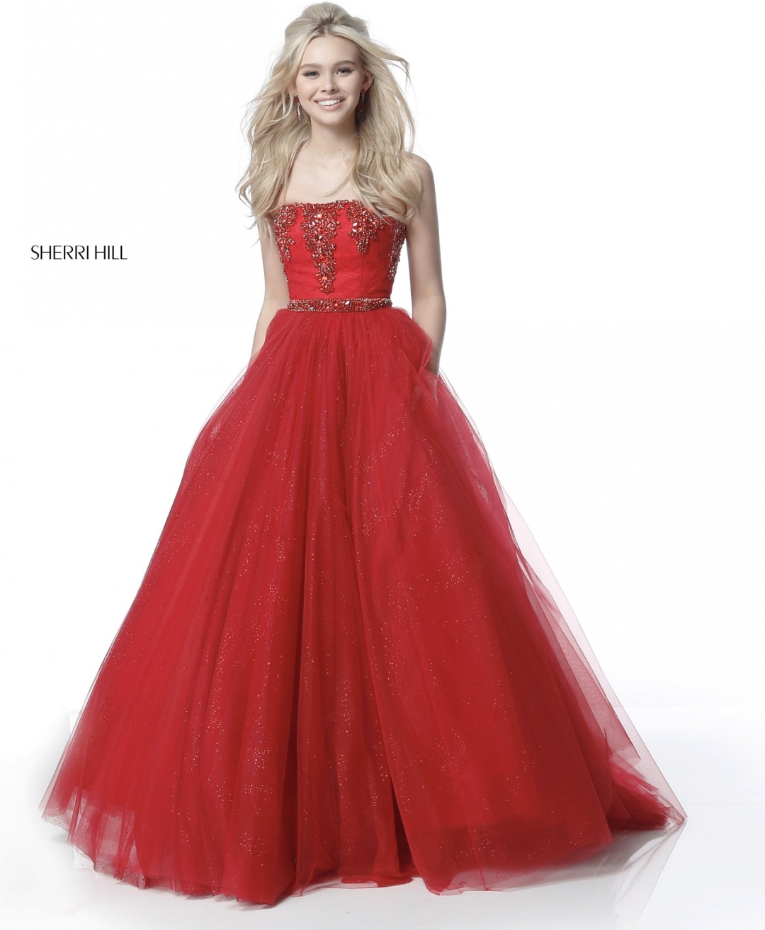 Вечернее платье SHERRI HILL темно-бежевый