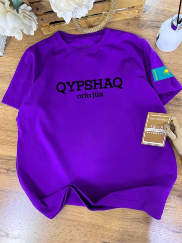 Футболка QYPSHAQ orta juz TMH_TREND.KZ фиолетовый, антрацит