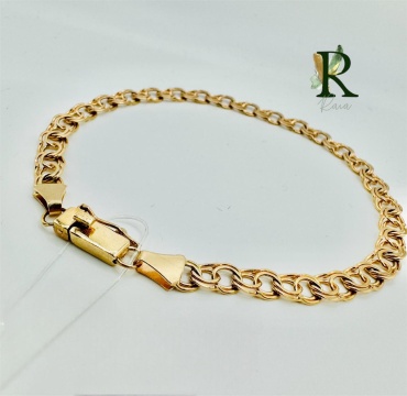 Raia 941654 длина 19 см, вес 6.2 г золото, плетение бисмарк