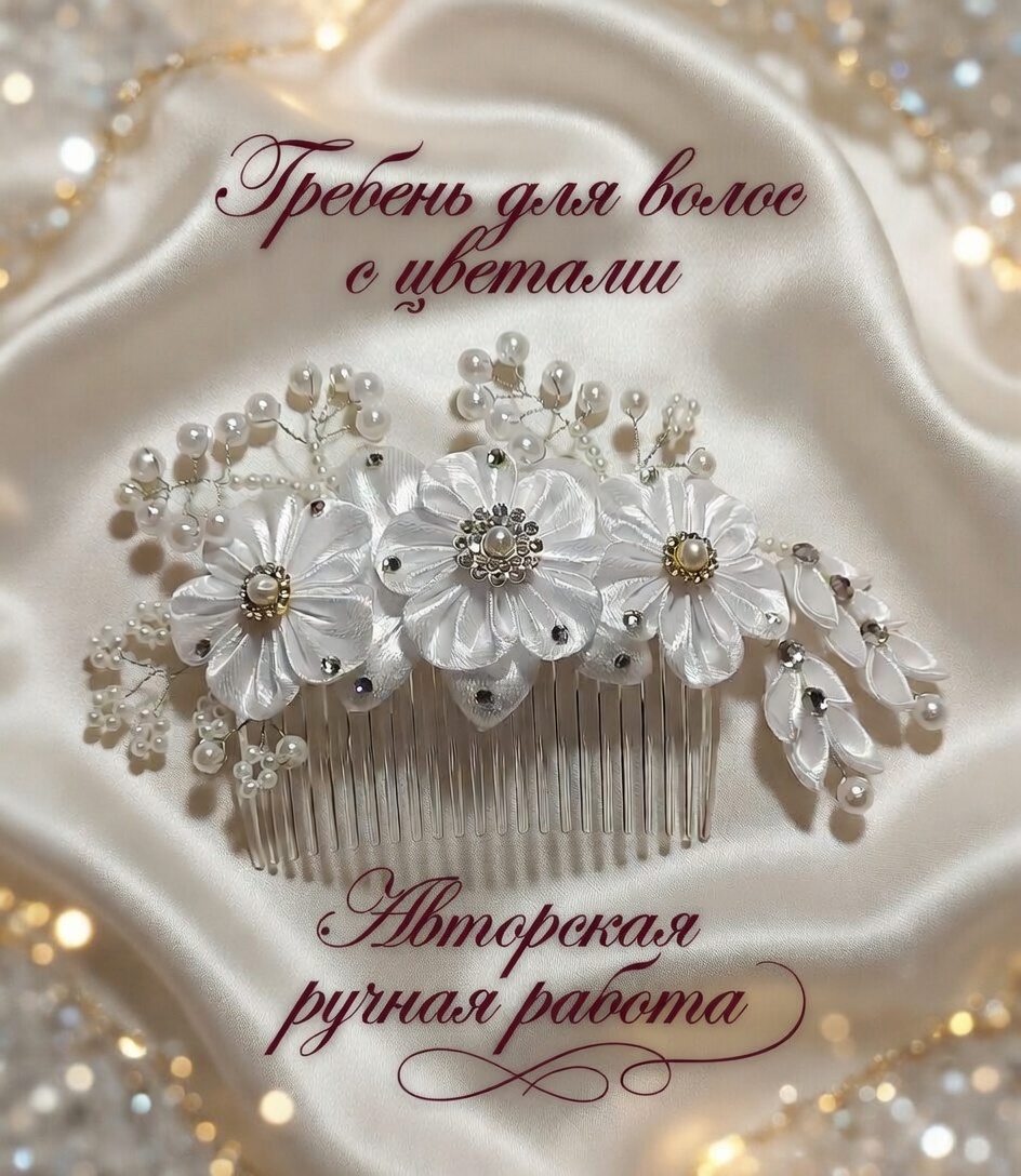 Заколка белый
