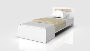 Кровать Кресло.kz Eco D Box односпальная, 90x200 см (без матраса, подъёмный механизм) белый
