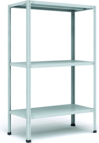 Стеллаж напольный Пакс-Металл МС750, 100x40x180 см, светло серый