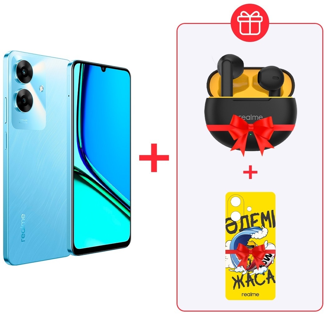 Смартфон Realme Note 60 4 ГБ/128 ГБ голубой + подарок