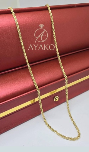 AYAKO 679831706 длина 50 см, вес 2.85 г золото, плетение веревка