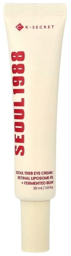 K-SECRET крем Seoul 1988, крем для области вокруг глаз, липосомы для сетчатки, 4% и ферментированные бобы, 30 мл для области вокруг глаз 30 мл