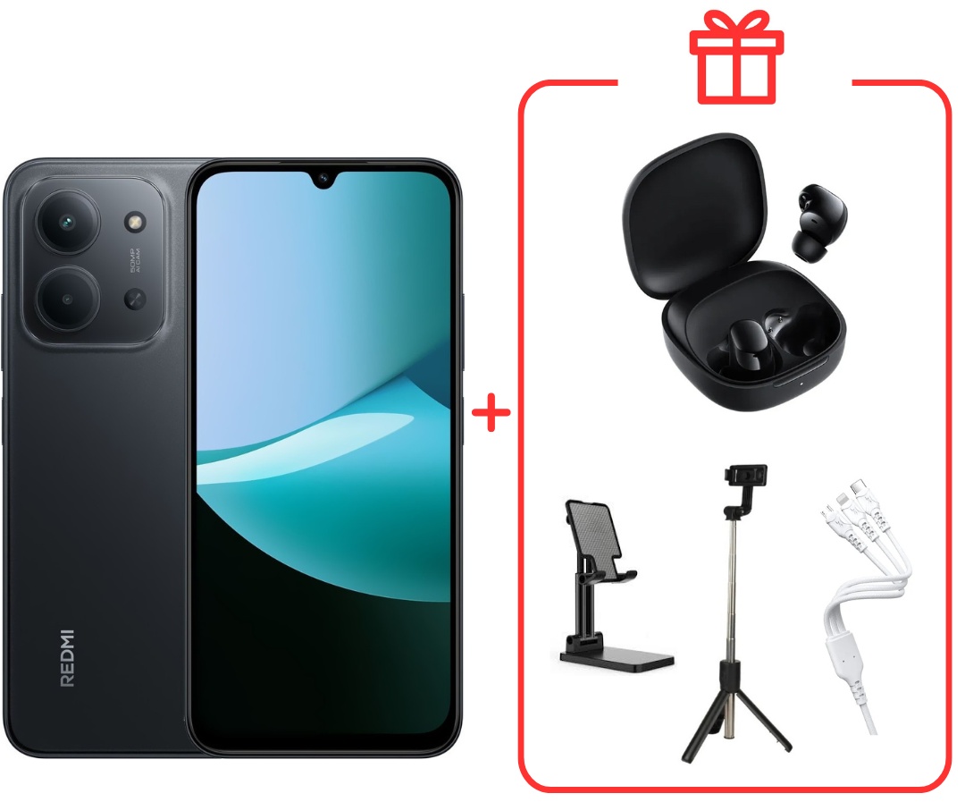 Смартфон Xiaomi Redmi 15C NFC 4 ГБ/128 ГБ черный + подарок