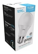 Gauss 11.5W E27, светодиодная, нейтральный белый