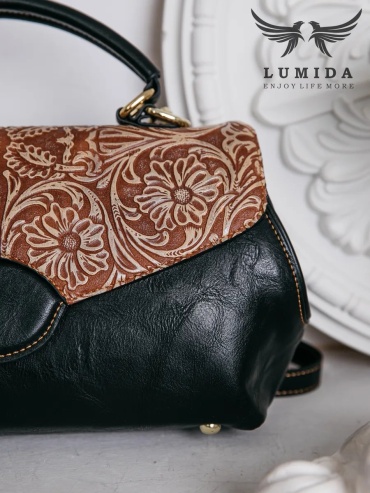 Сумка тоут Lumida натуральная кожа черный