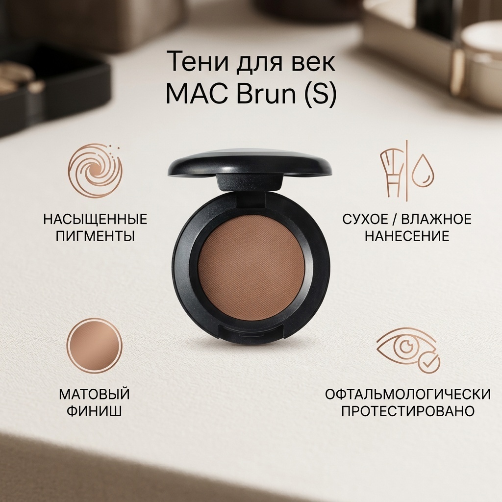 MAC тени прессованные Brun (S) Small Eye Shadow