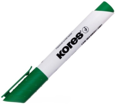Маркер Kores 20835, 1 шт, 3 мм, зеленый